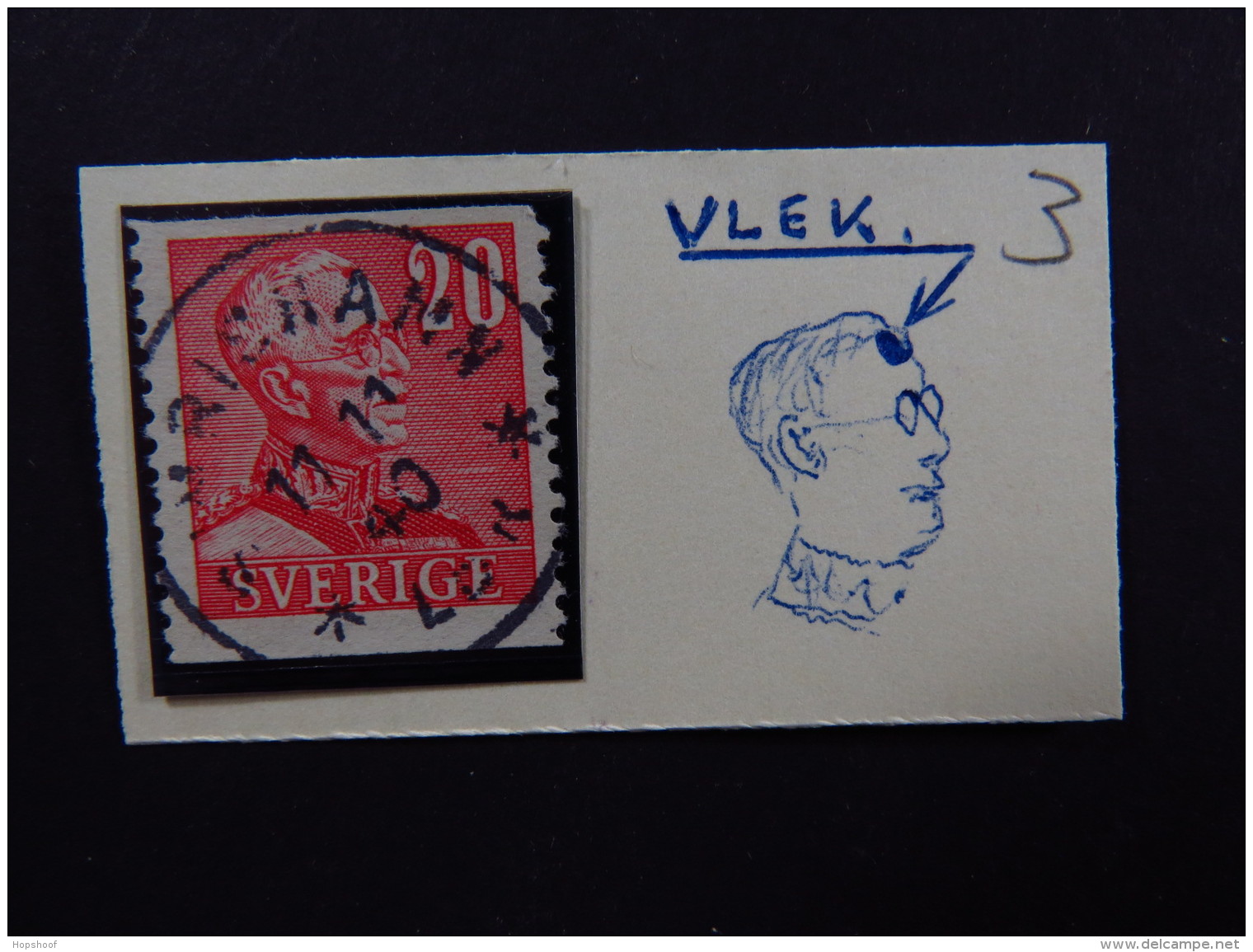 Stamp Sweden Sverige 20 Twenty Tjugo 1940 Plate Error - Other & Unclassified