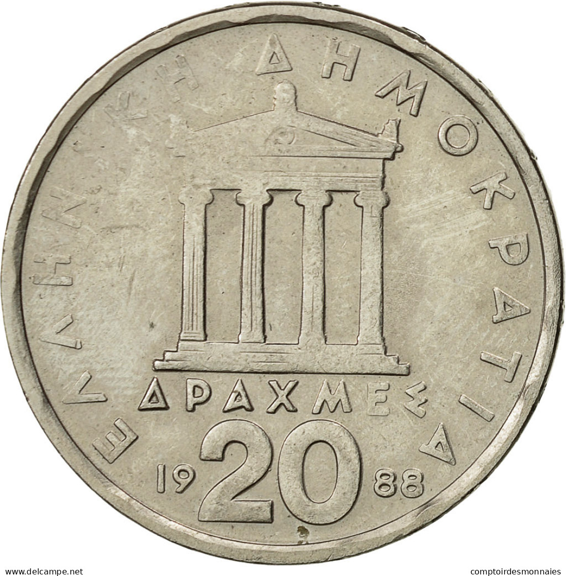 Monnaie, Grèce, 20 Drachmes, 1988, TTB, Copper-nickel, KM:133 - Grecia