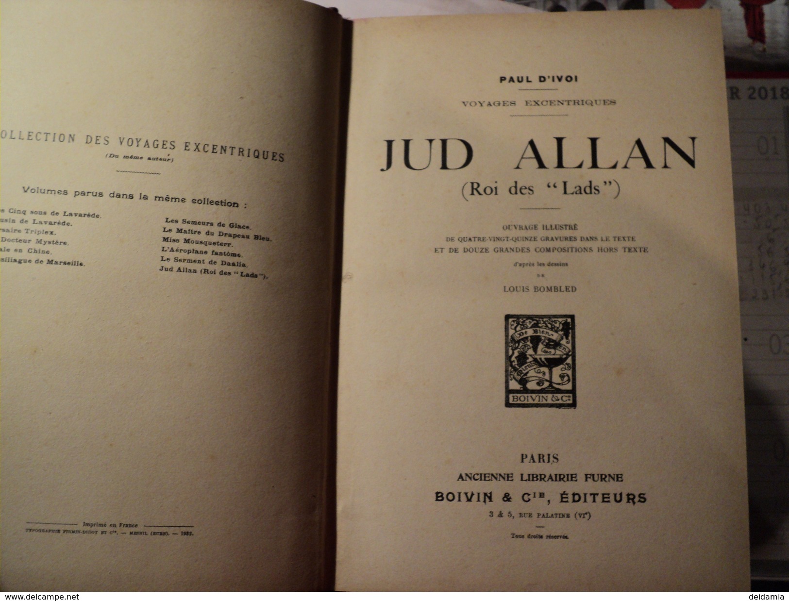 JUD ALLAN ROI DES LADS. 1923. PAUL D IVOI. BOIVIN ET CIE. RELIURE - Auteurs Classiques