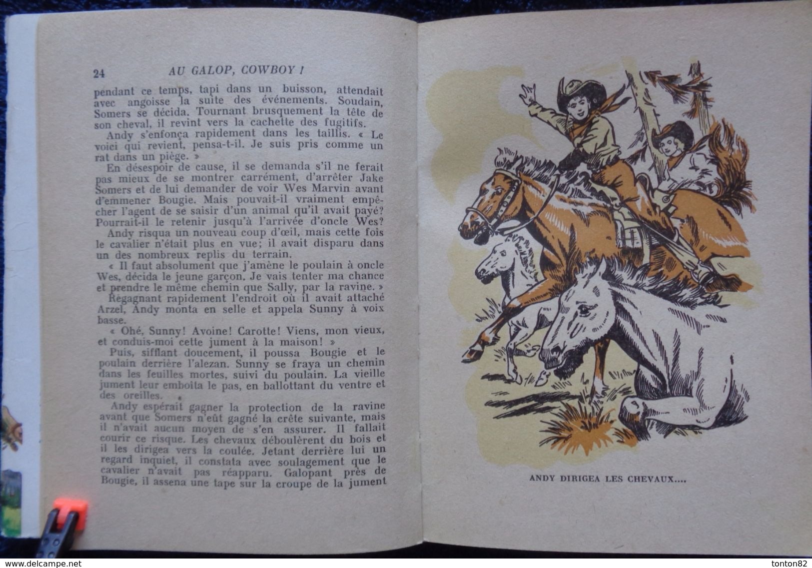 Henry V. Larom - Au Galop Cowboy ! - Bibliothèque De La Jeunesse - ( 1951 ) . - Bibliotheque De La Jeunesse