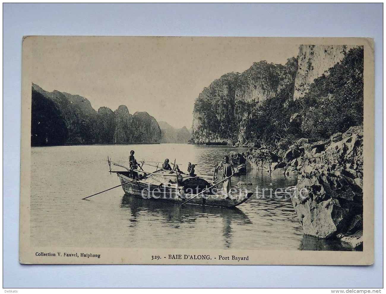 VIETNAM INDOCINA INDOCHINE FRANCE TONKIN Baie D'Along Port Bayard Boat Fisherman Old Postcard - Vietnam