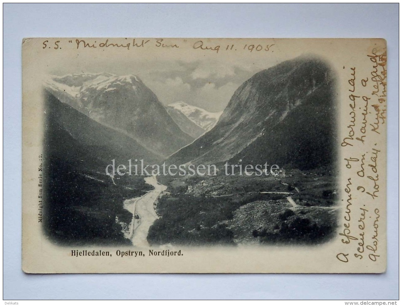 NORVEGIA NORGE Oppstryn Hjelledalen Nordfiord Old Postcard - Norvegia