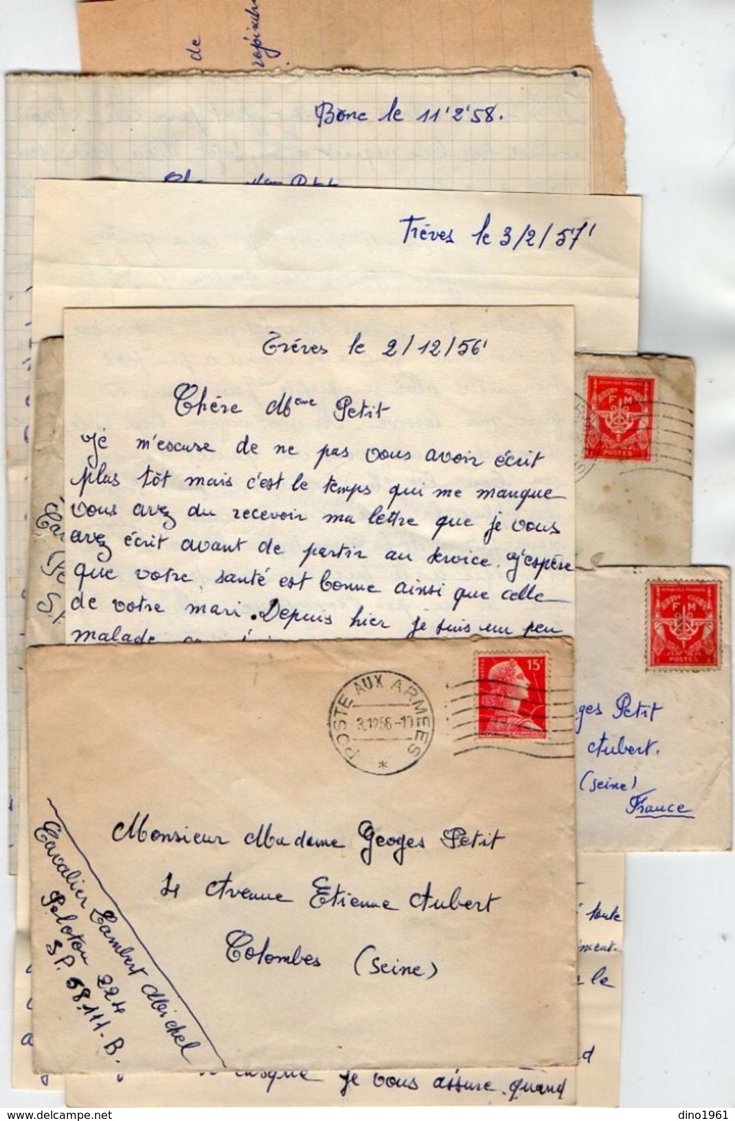 VP11.233 - MILITARIA - 4 Lettres Du Cavalier - Spahis Michel LAMBERT   - Récit - Documenti
