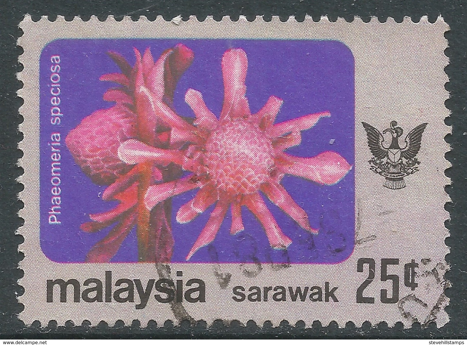 Sarawak(Malaysia). 1979 Flowers. 25c Used. SG 239 - Malaysia (1964-...)