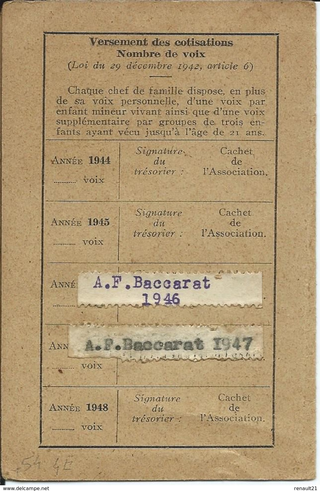 Baccarat-Association De Familles De Baccarat-Mr.Kuhn André (Voir Les Scans) - Autres & Non Classés