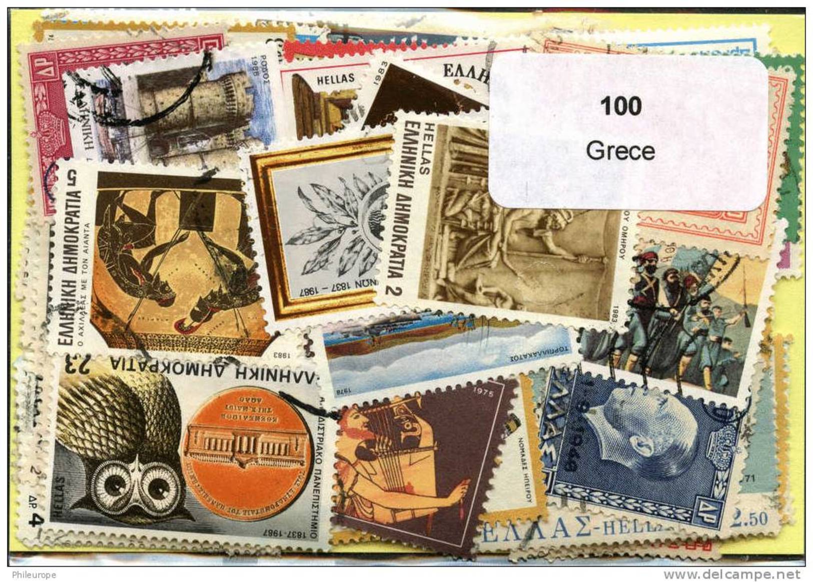 100 Timbres Thème Grèce - Lotes & Colecciones