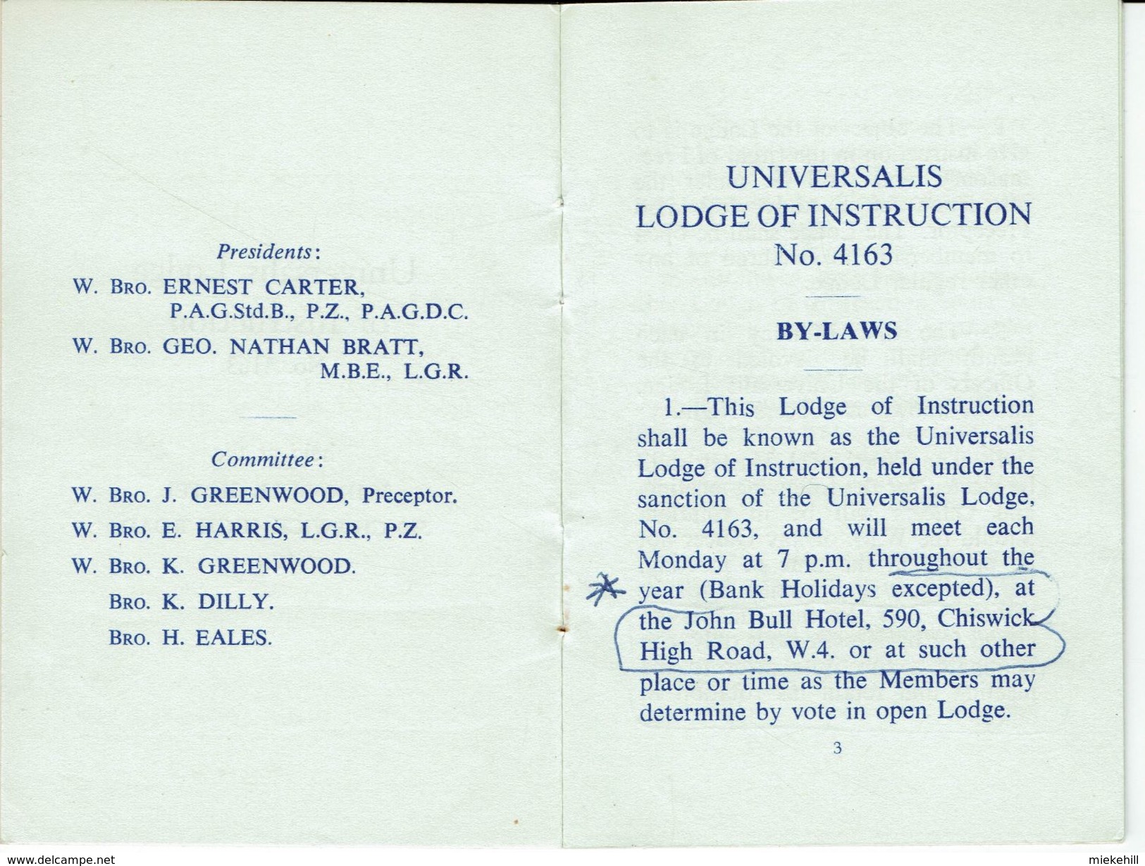 MASONIC-UNIVERSALIS LODGE OF INSTRUCTION N°4163-franc-maçonnerie - Religion & Esotérisme