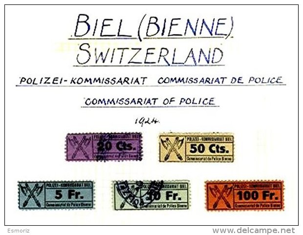 SWITZERLAND, Biel (Bienne), */o M/U, F/VF - Fiscaux