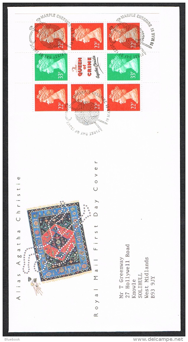 RB 1173 -  GB 1991 Prestige Pane Stamps FDC First Day Cover - Agatha Christie - 1991-2000 Em. Décimales