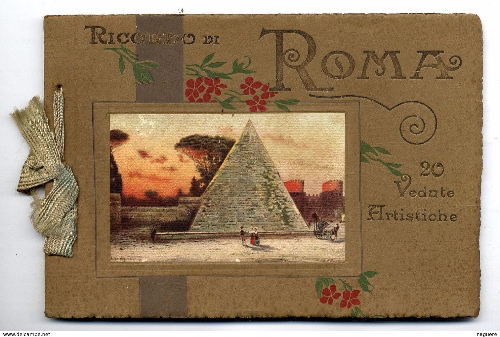 RICORDO DI ROMA  -  20 VEDATE ARTISTICHE  -  TRES BELLES GRAVURES COULEURS - Handbücher Für Sammler