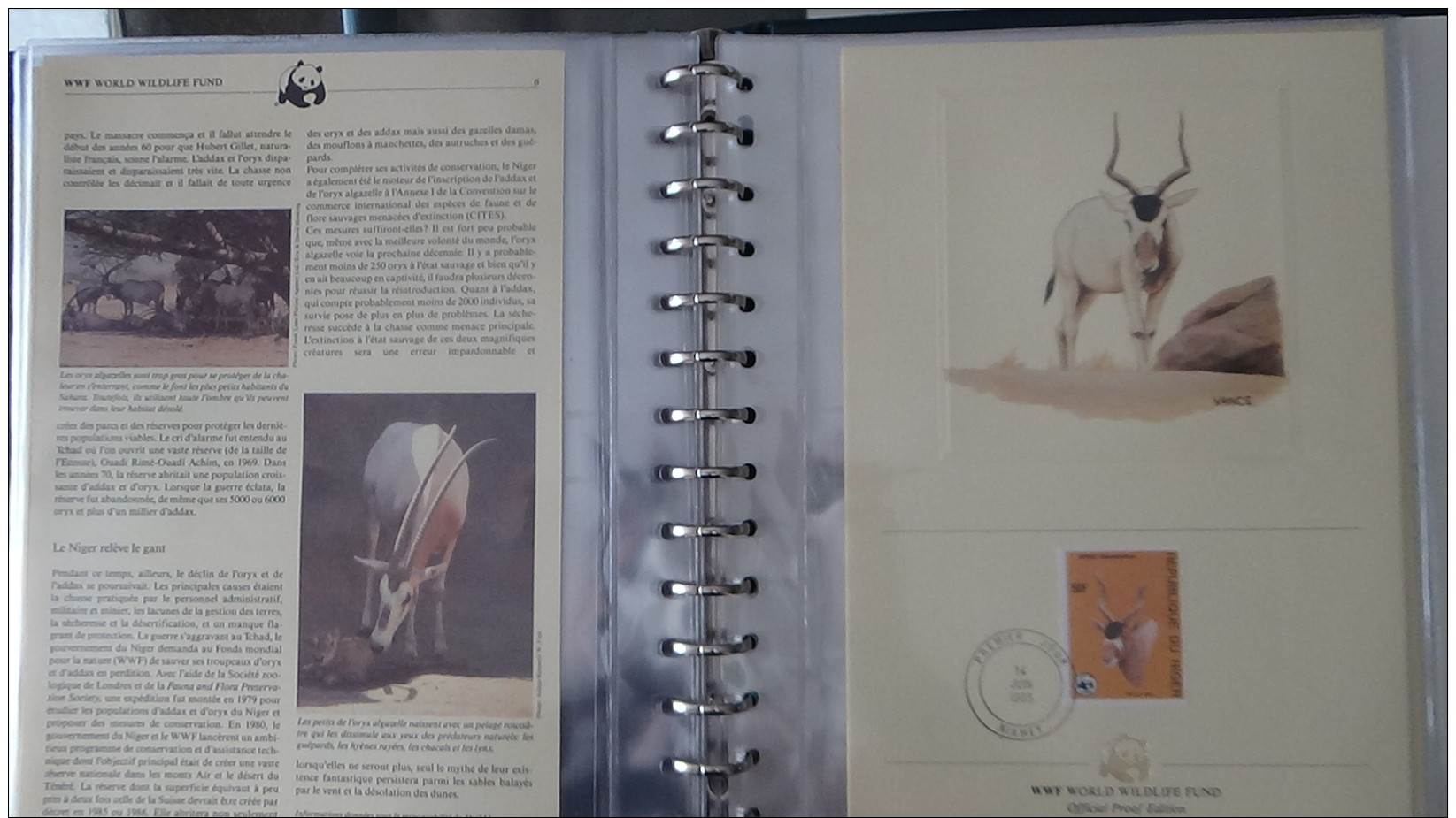 Belle collection 3/4 philatélique en étui du WWF dont timbres **, enveloppes 1er jour, cartes maximums... Pas commun !!!