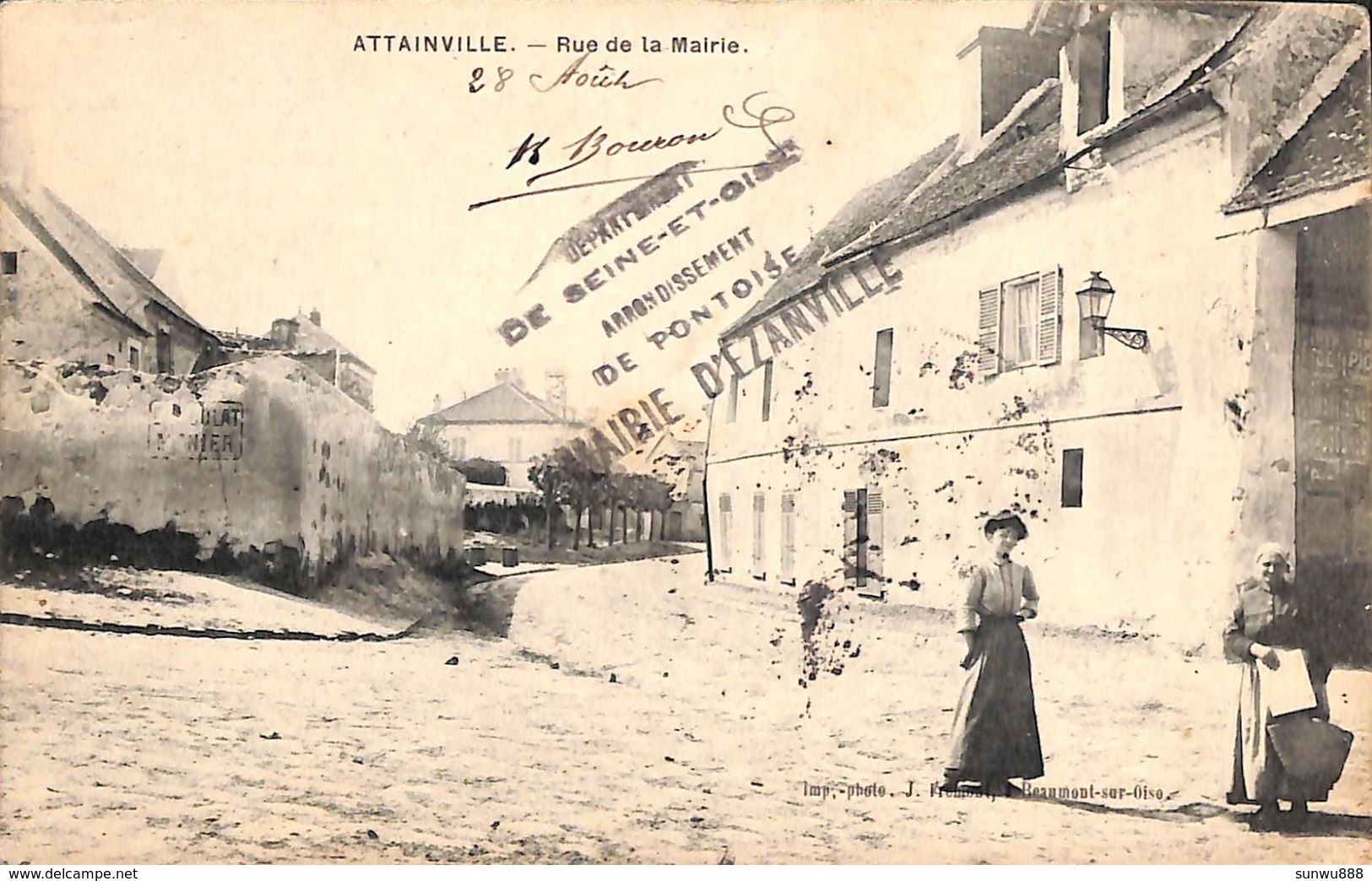 Attainville - Rue De La Mairie(animée, 1914) - Ezanville