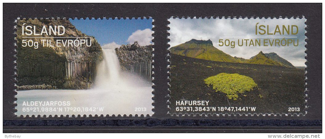 Iceland 2013 MNH Set Of 2 Tourism Aldeyjarfoss, Hafursey - Neufs