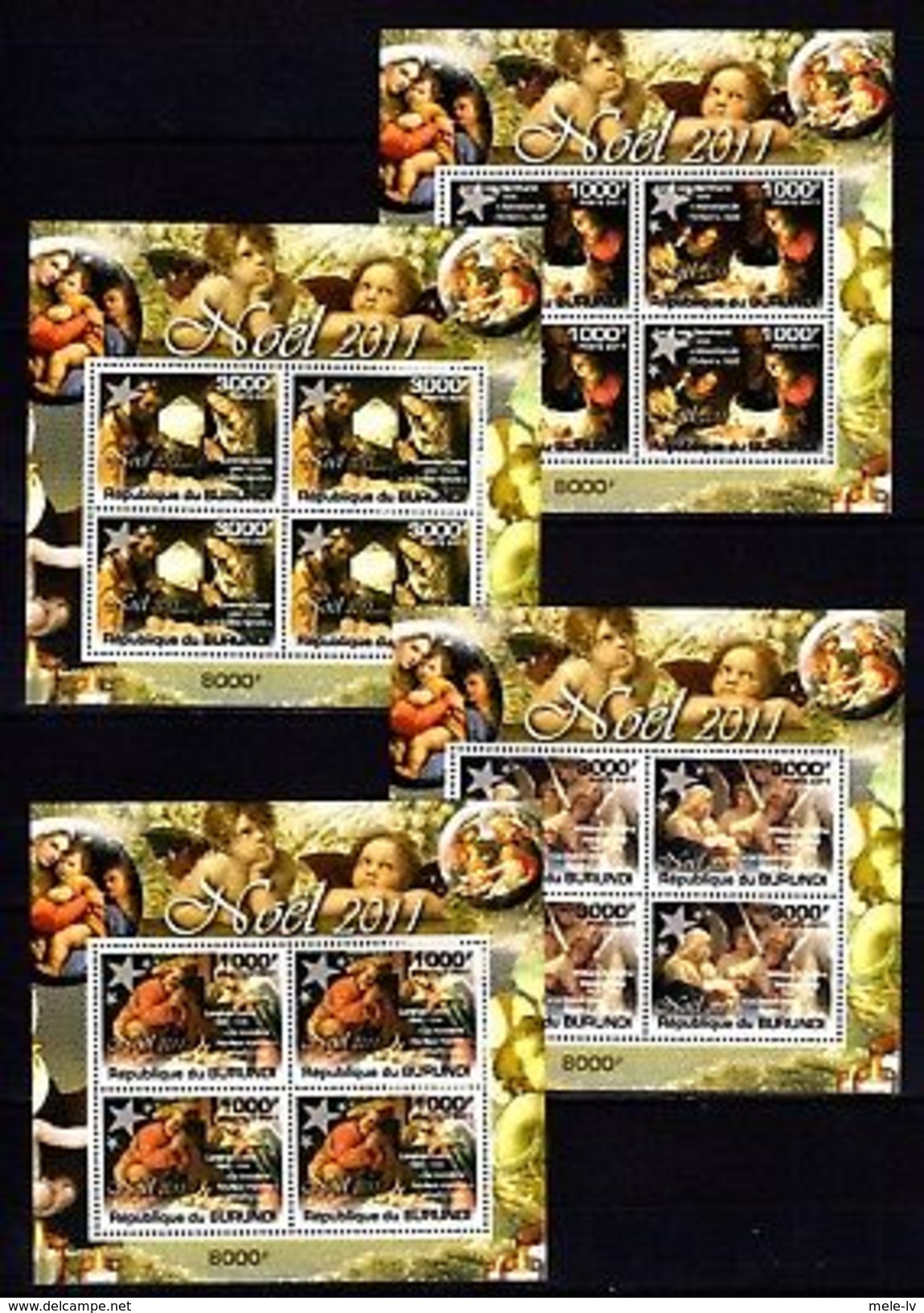 Burundi 2011 Art Christmas 4KB(4) MNH -(V-35) - Andere & Zonder Classificatie