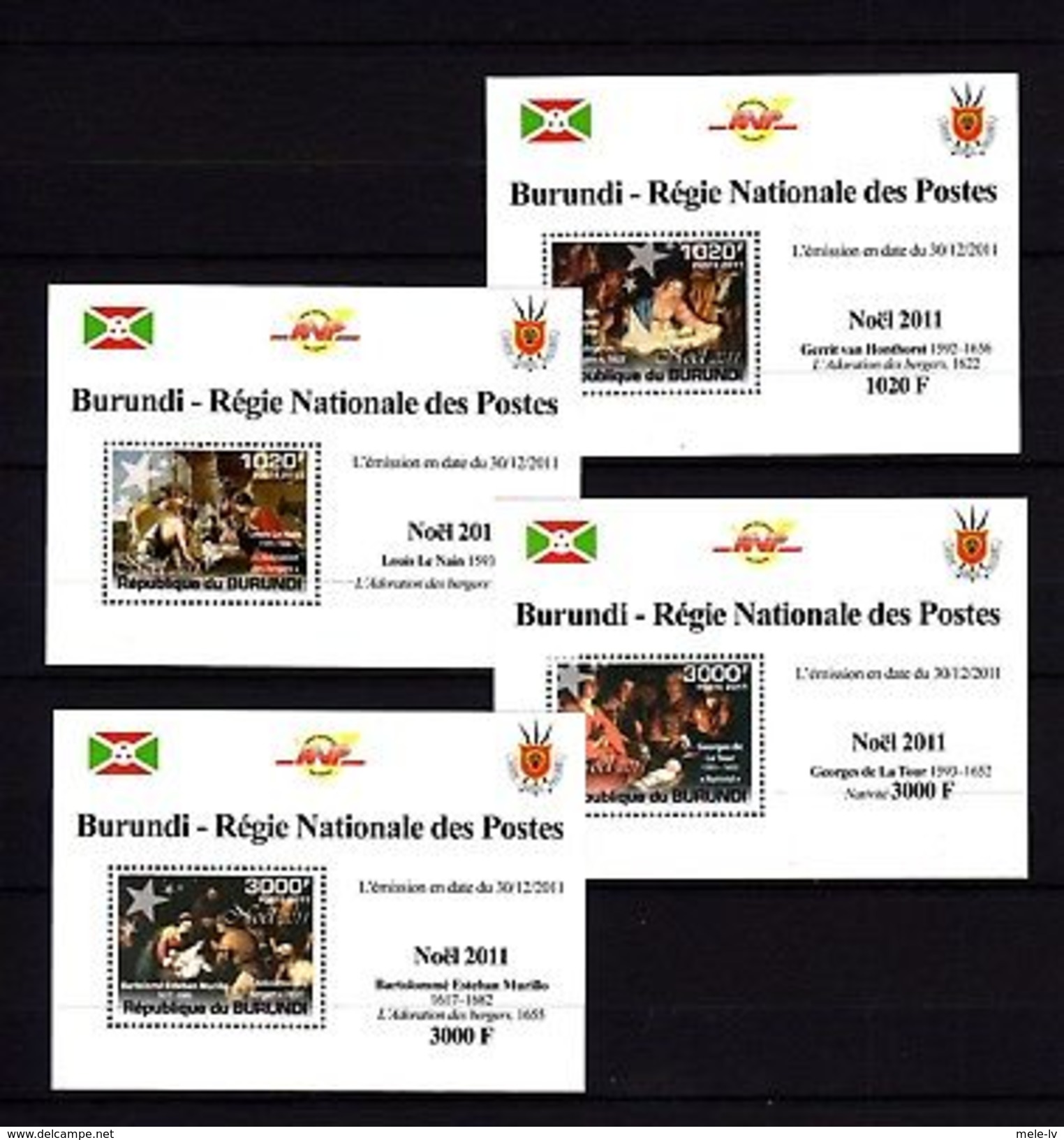 Burundi 2011 Art Christmas MNH De Luxe -(V-36) - Autres & Non Classés