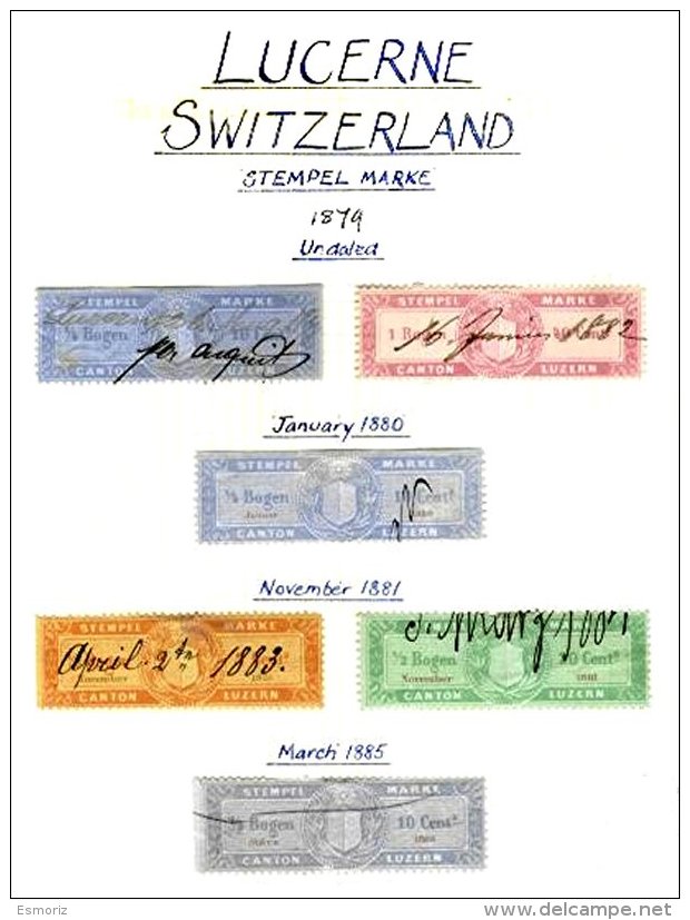 SWITZERLAND, Luzern, Used, F/VF - Fiscale Zegels