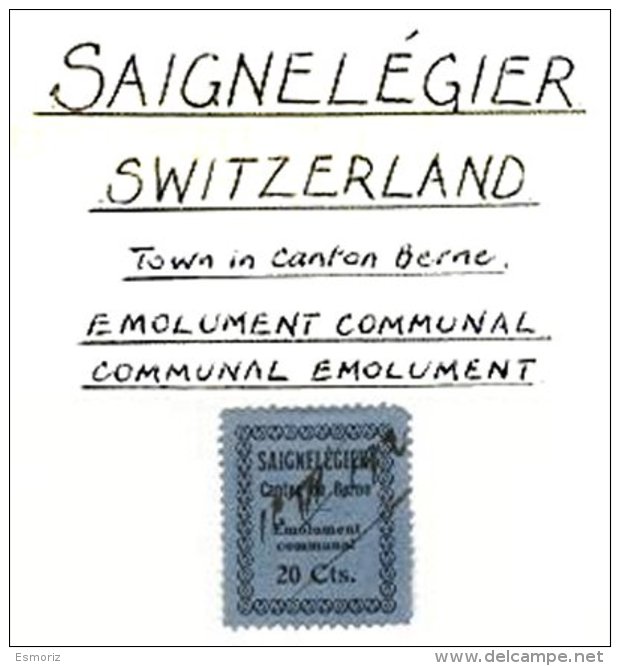 SWITZERLAND, Saignelégier, Used, F/VF - Revenue Stamps