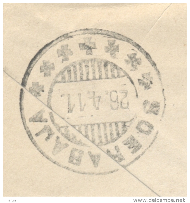 Nederlands Indië - 1911 - 10 Cent Envelop Van KB PAREE Via GR DJOMBANG Naar KB Soerabaja - Netherlands Indies