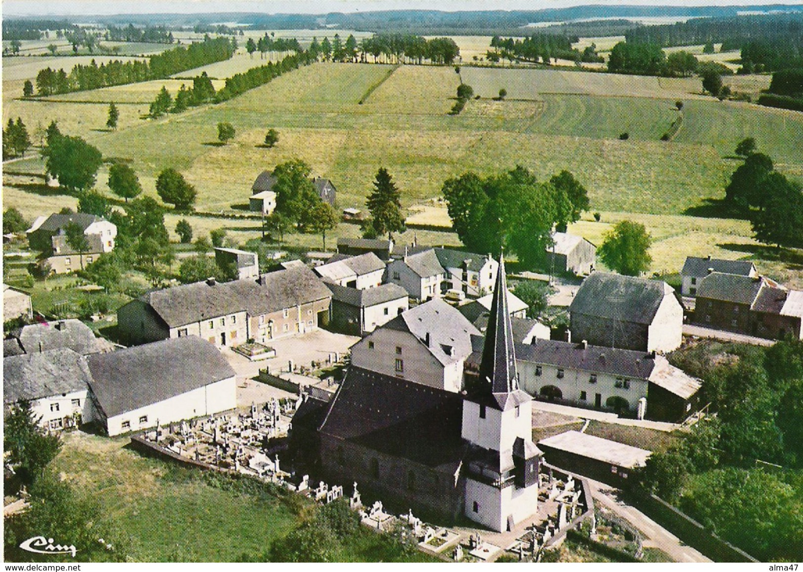 Beho (Gouvy) - Vue Aérienne église Classée XVè S. - Gouvy