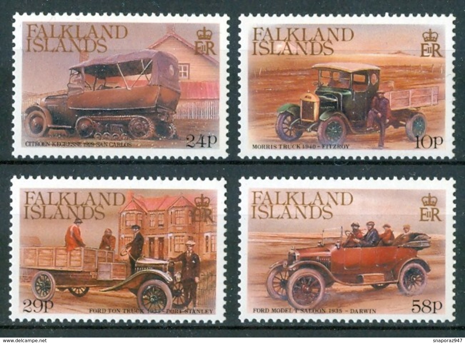 1988 Falkland Automobili Cars Voitures Set MNH** B541 - Automobili