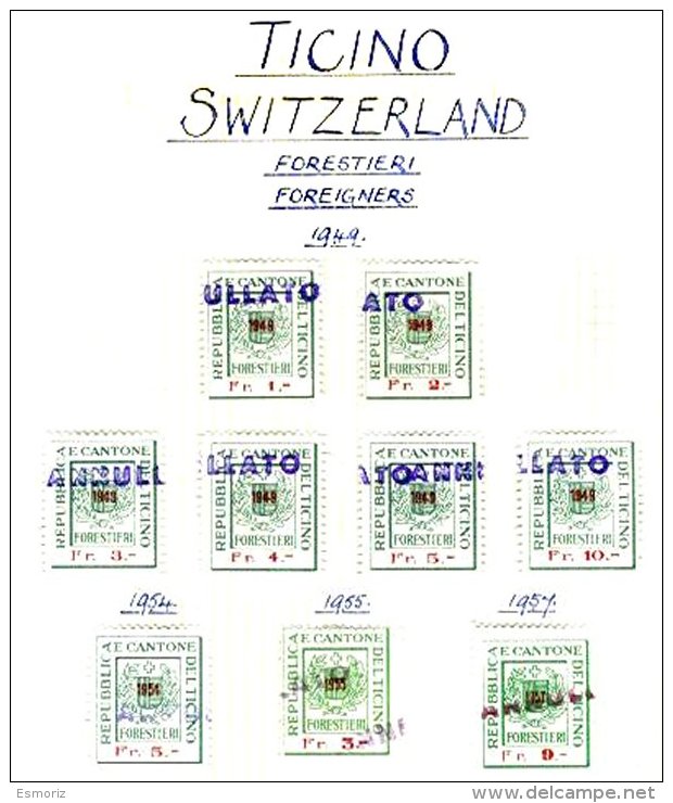 SWITZERLAND, Ticino, Used, F/VF - Fiscaux