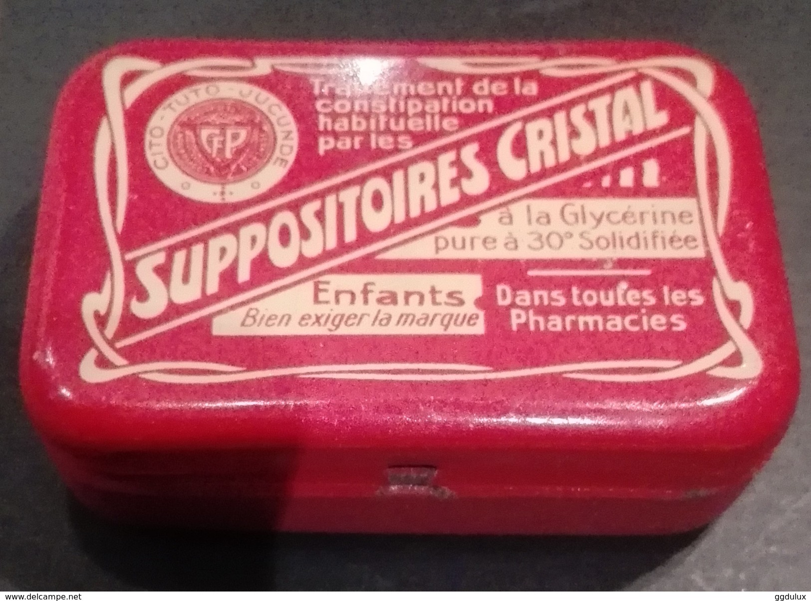 Ancienne Boite Suppositoires Cristal - Bon état - Matériel Médical & Dentaire