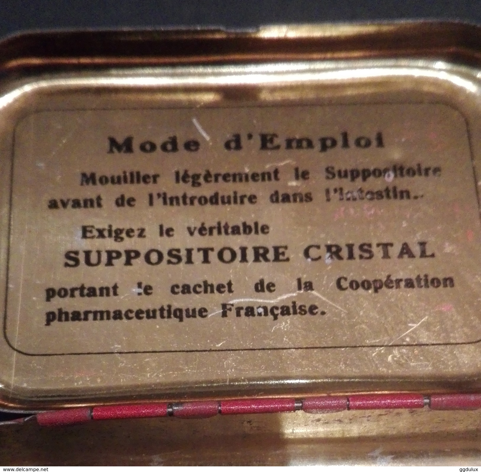 Ancienne Boite Suppositoires Cristal - Bon état - Matériel Médical & Dentaire