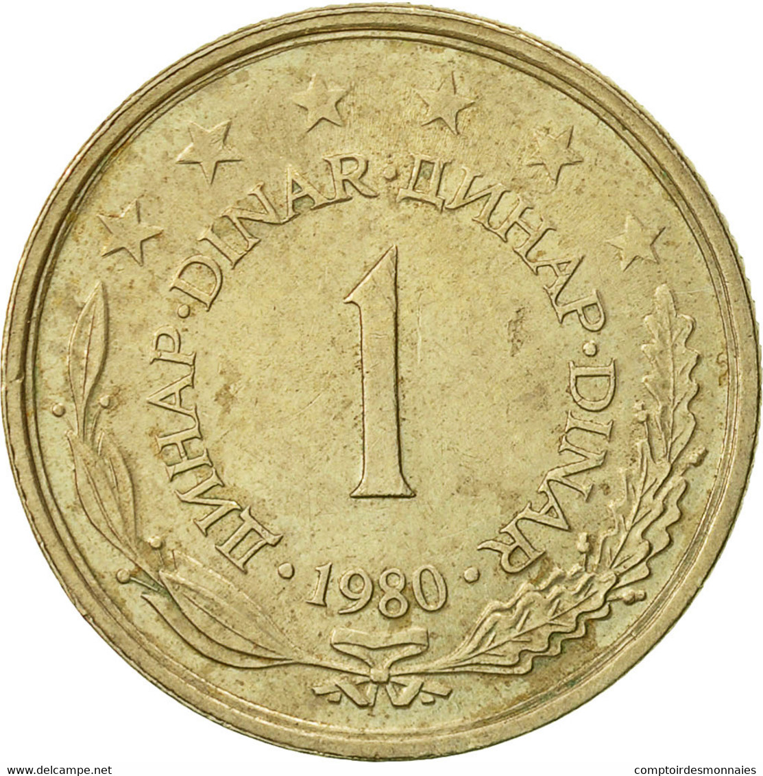 Monnaie, Yougoslavie, Dinar, 1980, TTB, Copper-Nickel-Zinc, KM:59 - Joegoslavië