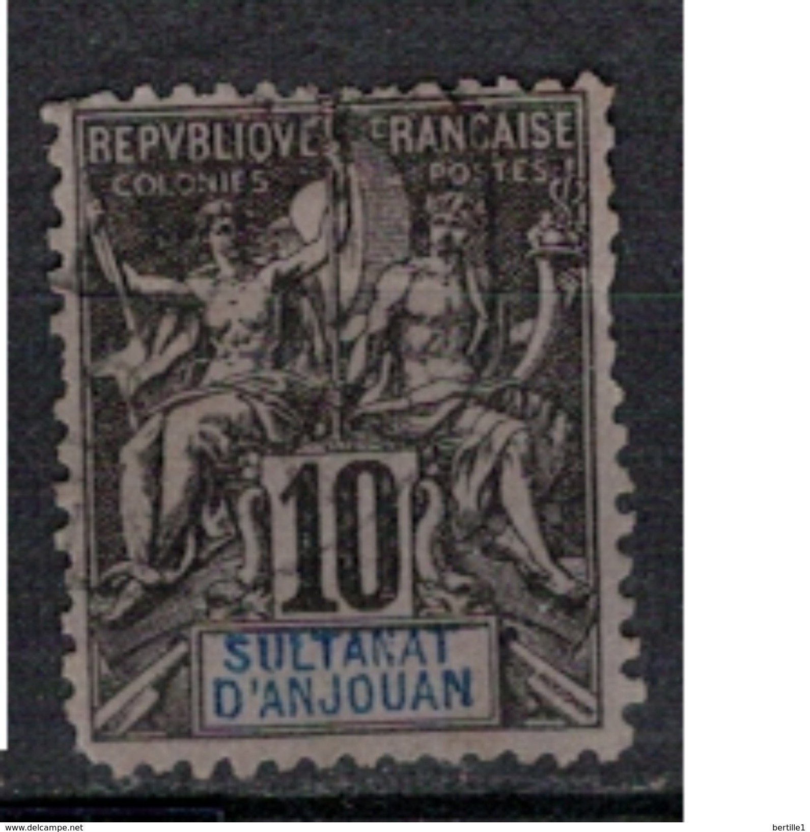 ANJOUAN         N°  YVERT   5  ( 1 )   OBLITERE       ( O   4234 ) - Used Stamps