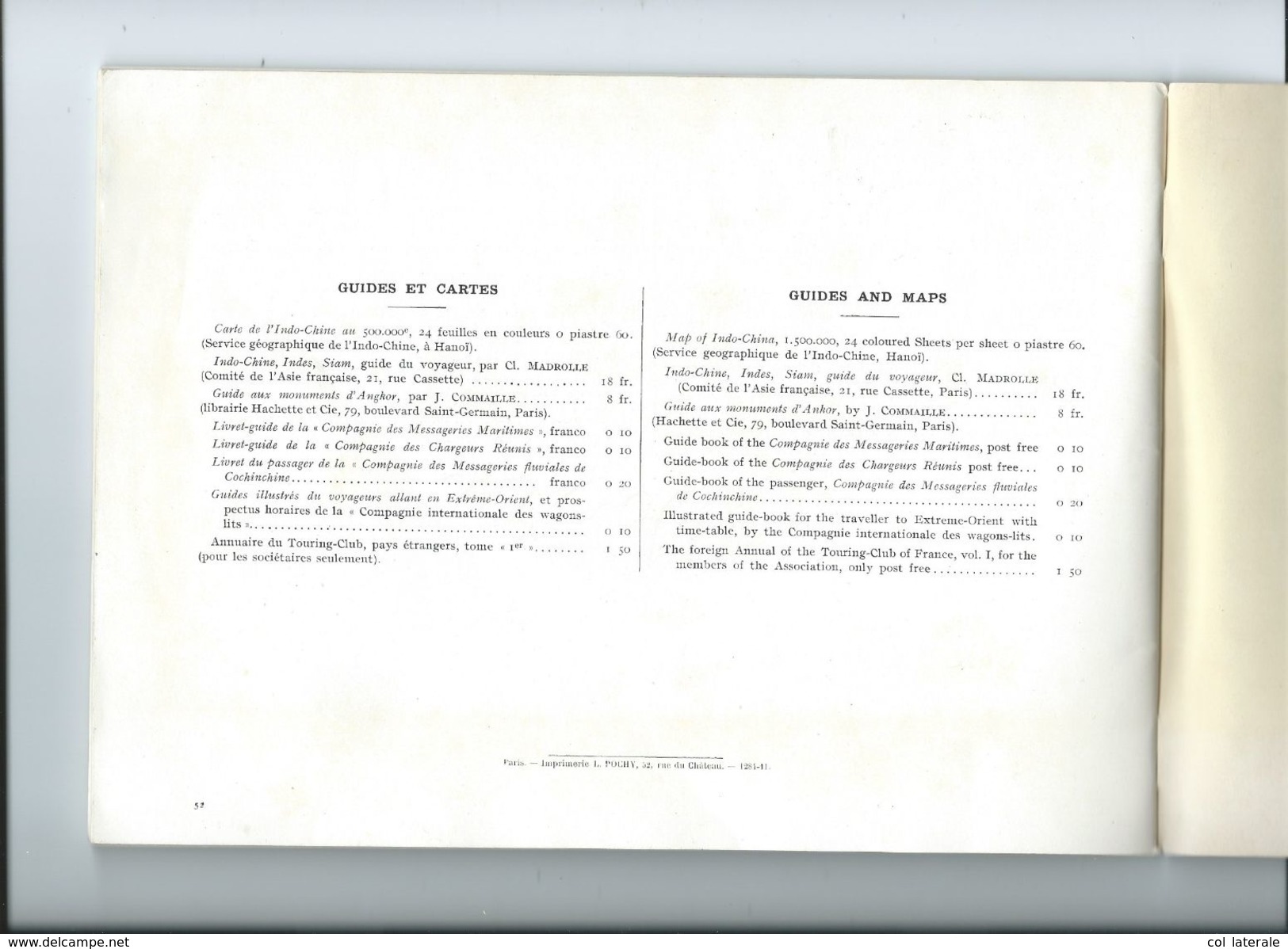 Indochine Indochina Guide Français/English Rare TB 25 x 18 cm Intérieur comme neuf Couverture frottée 14 scans