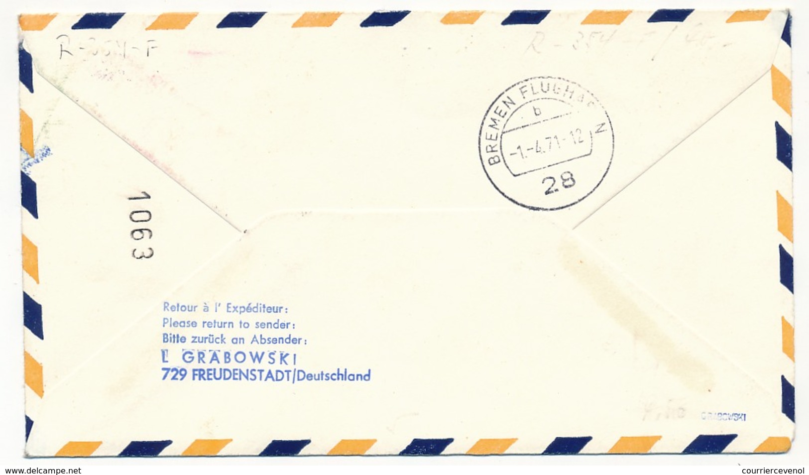 FRANCE - Enveloppe - Premier Vol BREME => MUNICH => BREME / LH 975/818 Lufthansa - 1971 - First Flight Covers