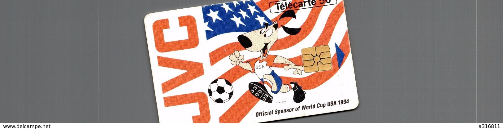 JVC  OFFICIAL SPONSOR OF WORLD CUP USA 1994 - Telefoonkaarten Voor Particulieren