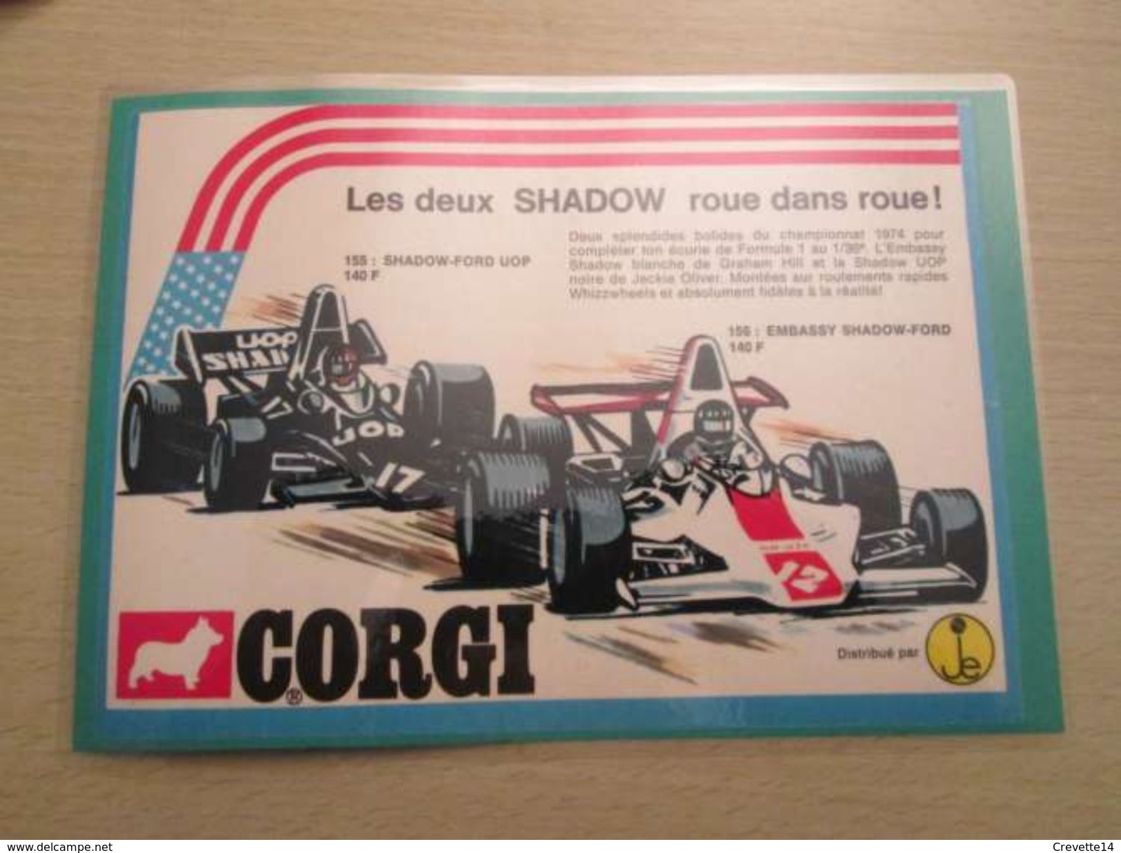 FORMULE 1 SHADOW-FORD Pour Collectionneurs ... PUBLICITE POUR CORGI TOYS Page De Revue Des Années 70 Plastifiée Par Mes - Corgi Toys