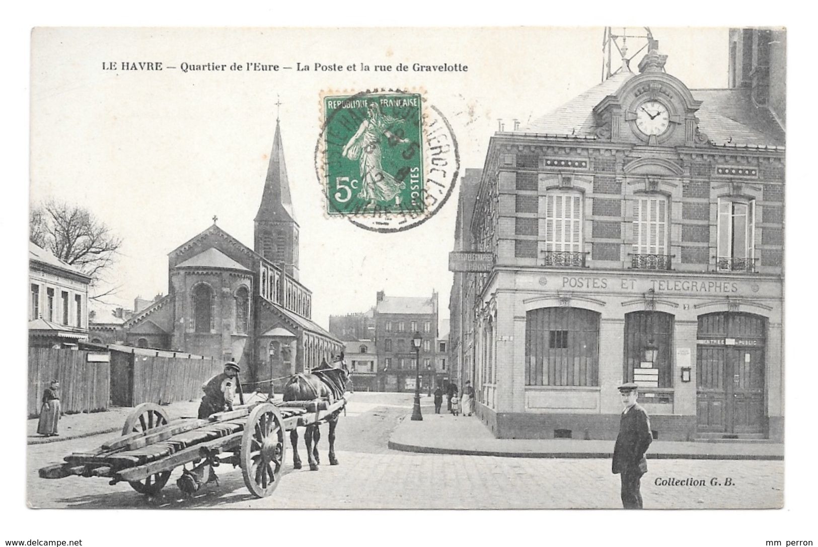 (17260-50) Le Havre Quartier De L' Eure (Leure) - Poste Rue De Gravelotte - Attelage Télégraphes - Eglise Saint Nicolas - Zonder Classificatie