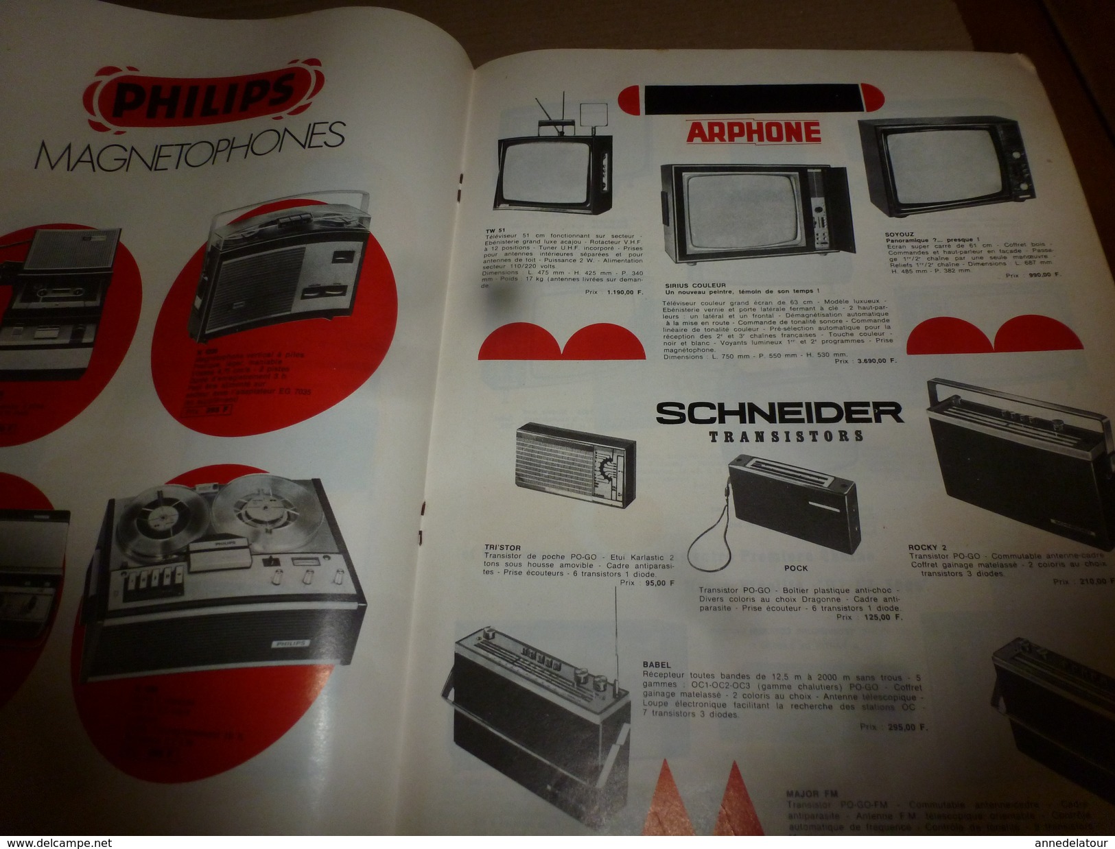 1971  La Chaine de Distribution SCAME vend moins cher Transistors,Electrophones, etc