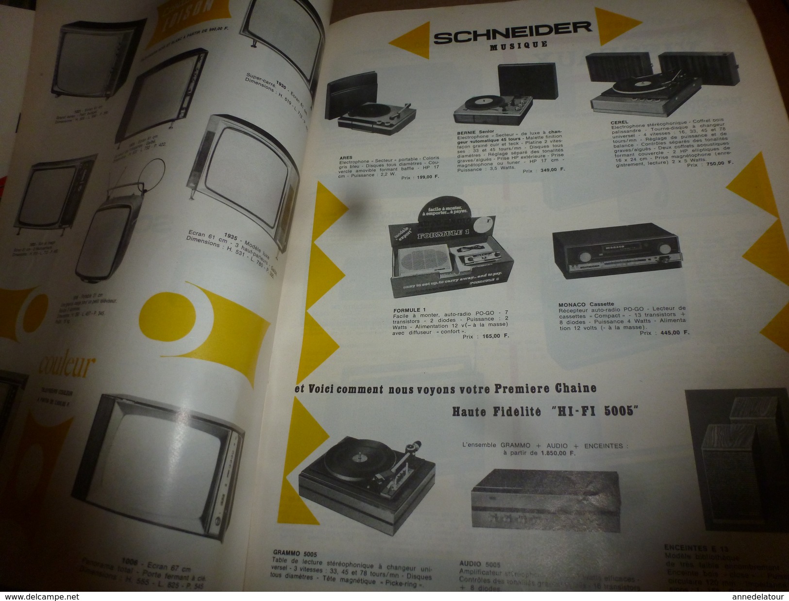 1971  La Chaine de Distribution SCAME vend moins cher Transistors,Electrophones, etc