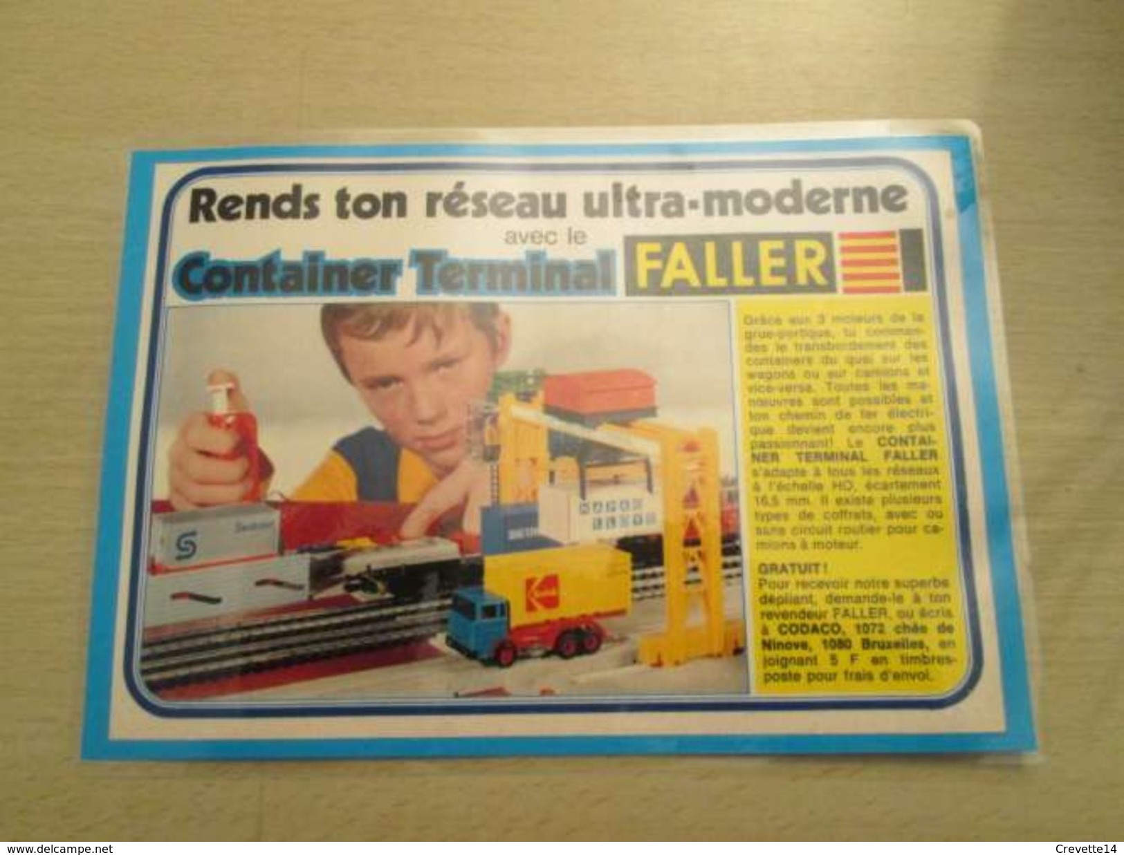 FALLER HO TRAIN ELECTRIQUE CONTAINER TERMINAL  -  Pour  Collectionneurs ... PUBLICITE  Page De Revue Des Années 70 Plast - Streckendekoration