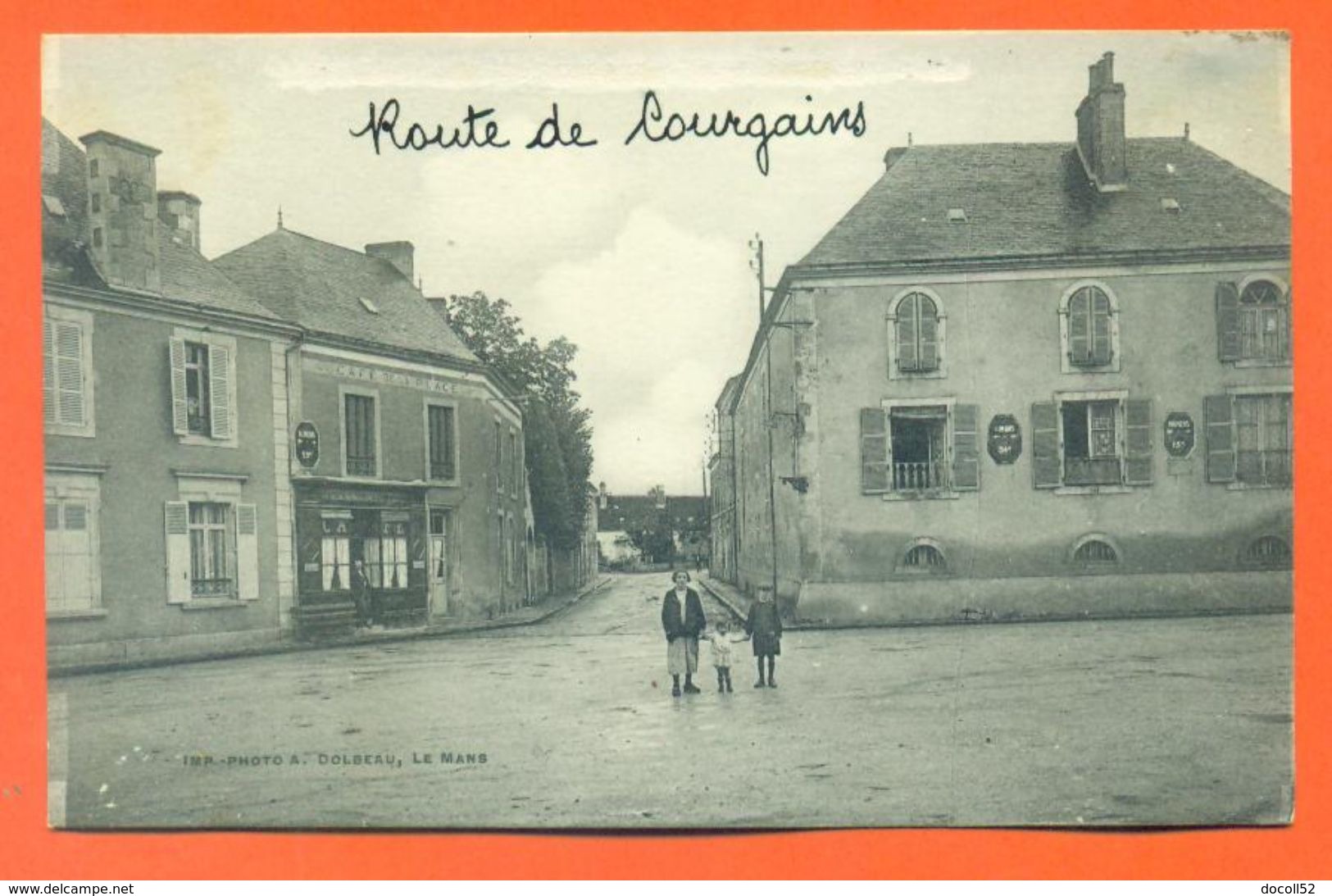 CPA 72 Marolles Les Braults " Route De Courgains " LJCP 51 - Marolles-les-Braults