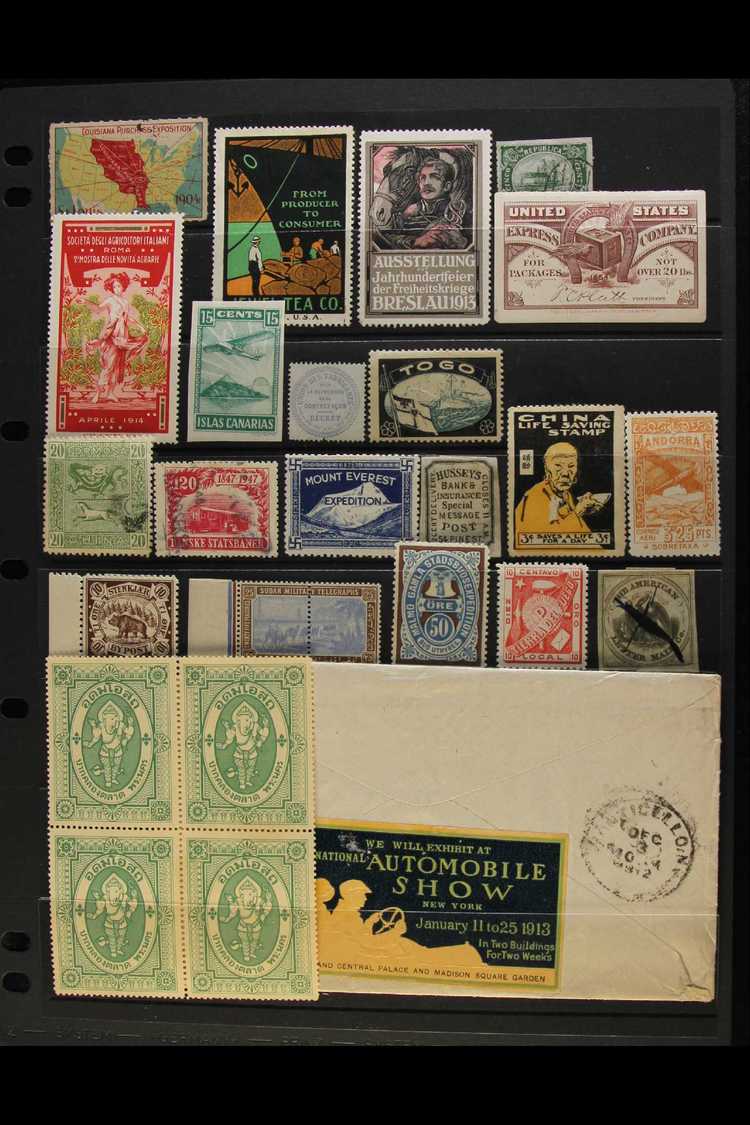 5023 CINDERELLAS, REVENUES, FORGERIES, LOCALS, WEIRD & WONDERFUL INTERESTING ACCUMULATION A Carton With Many 100's In St - Other & Unclassified