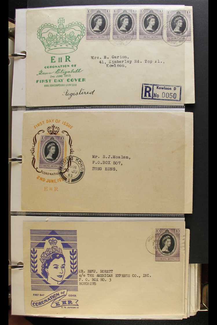 5032 BRITISH COMMONWEALTH 1953 CORONATION - ILLUSTRATED FIRST DAY COVERS. An Attractive Collection Of All Different Illu - Other & Unclassified