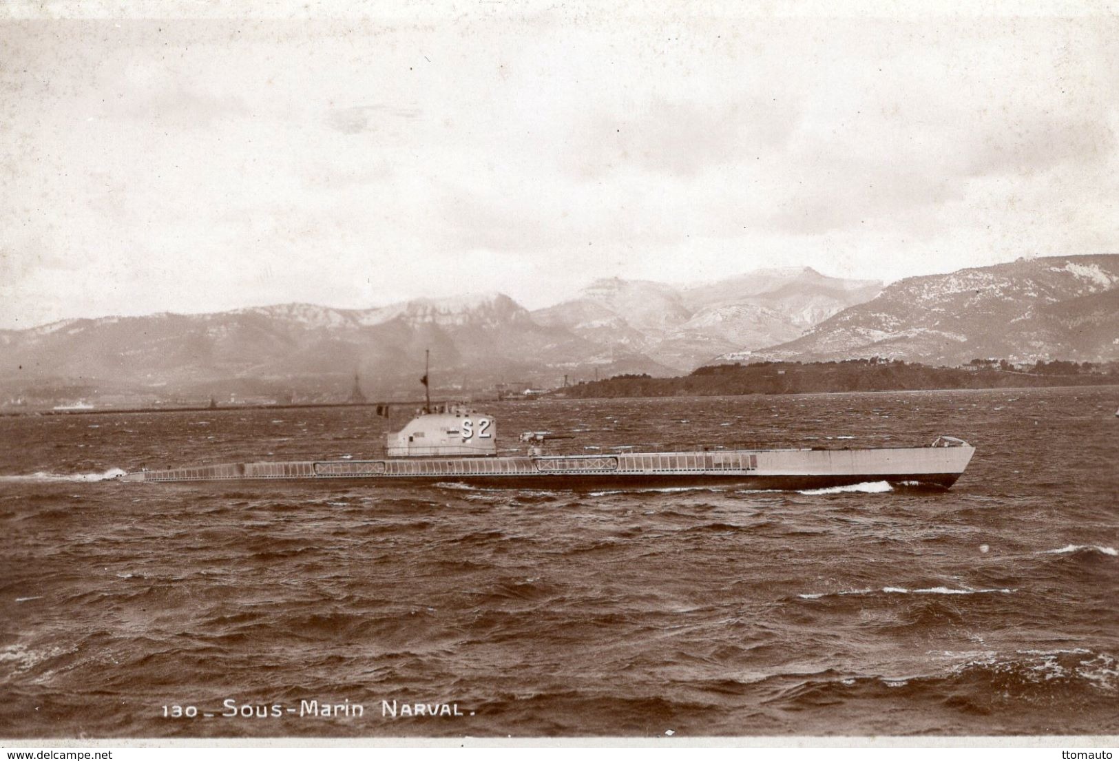 Marine Militaire Francaise  -  Sous-marin 'NARVAL'  -  Submarine   -  CPSM - Submarines