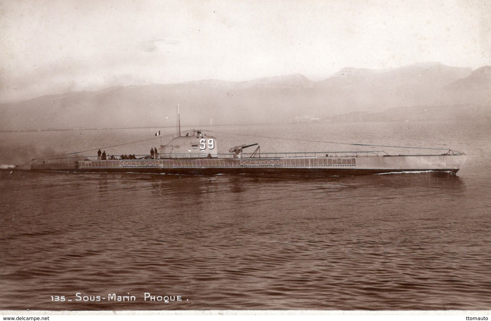 Marine Militaire Francaise  -  Sous-marin 'PHOQUE'  -  Submarine   -  CPSM - Submarines