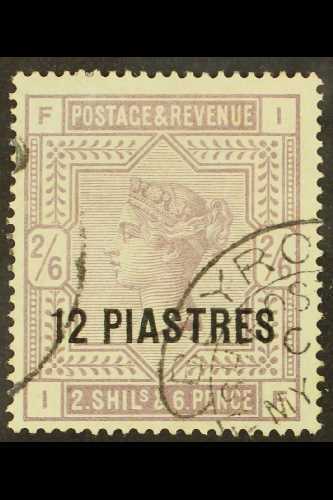 5515 1885-8 12pi On 2s6d Lilac On Bluish Paper, SG 3, Very Fine Used. For More Images, Please Visit Http://www.sandafayr - British Levant