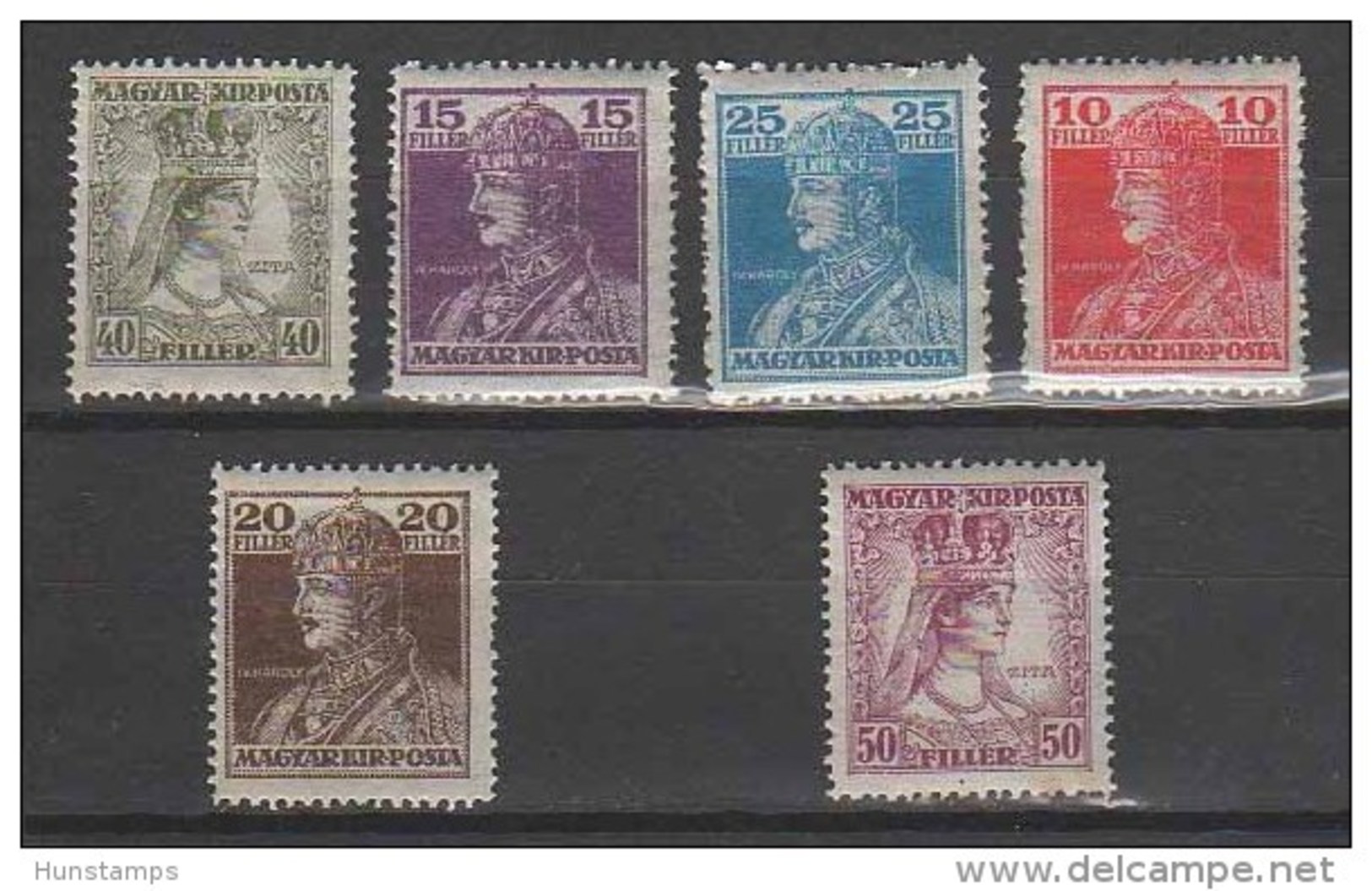 Hungary 1918. Charles And Zita Nice Set MNH (**) Michel: 213-218 - Unused Stamps
