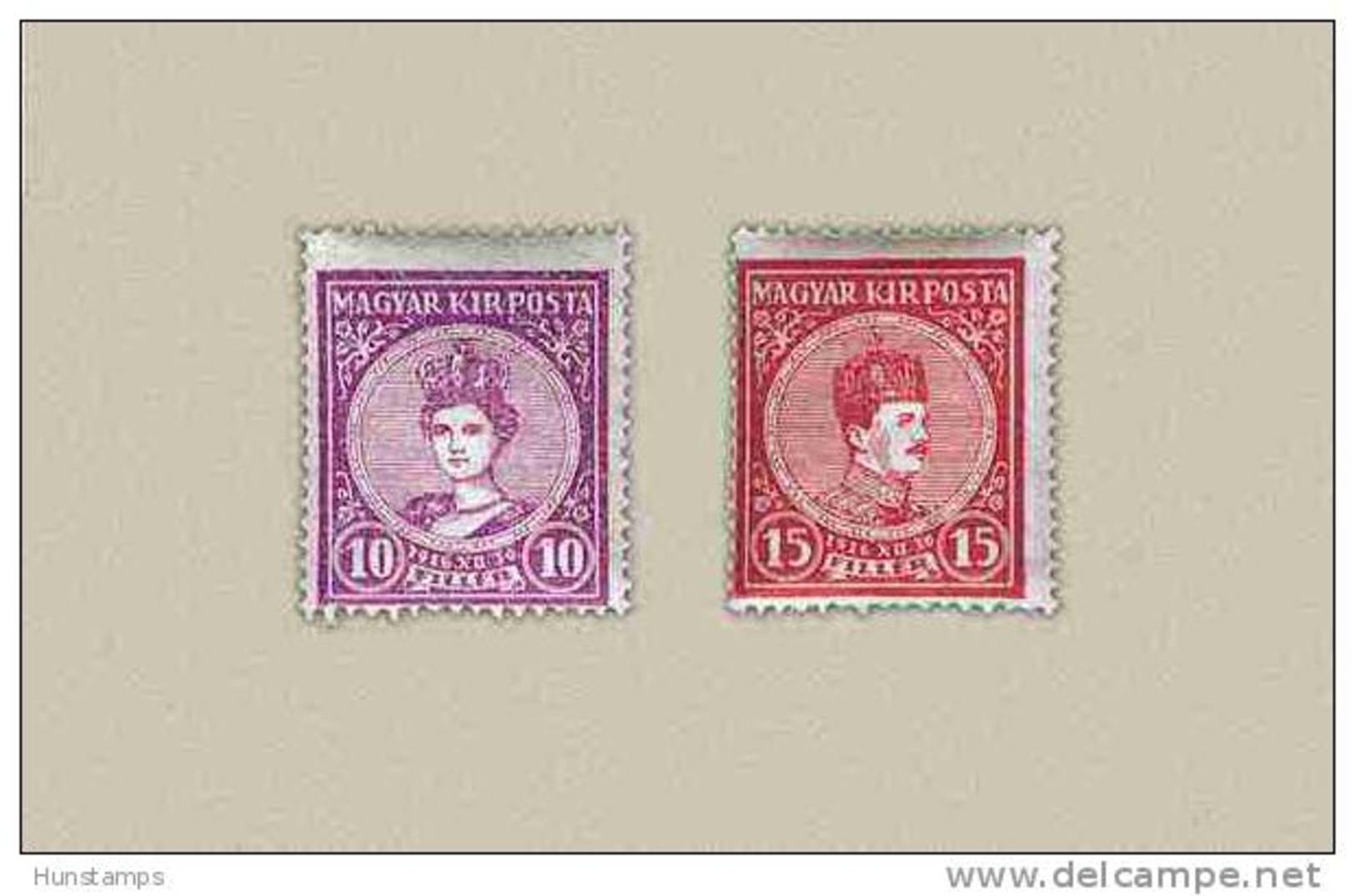 Hungary 1916. Coronation Complete Set MNH (**) Michel:188-189 / 1.40 EUR - Unused Stamps