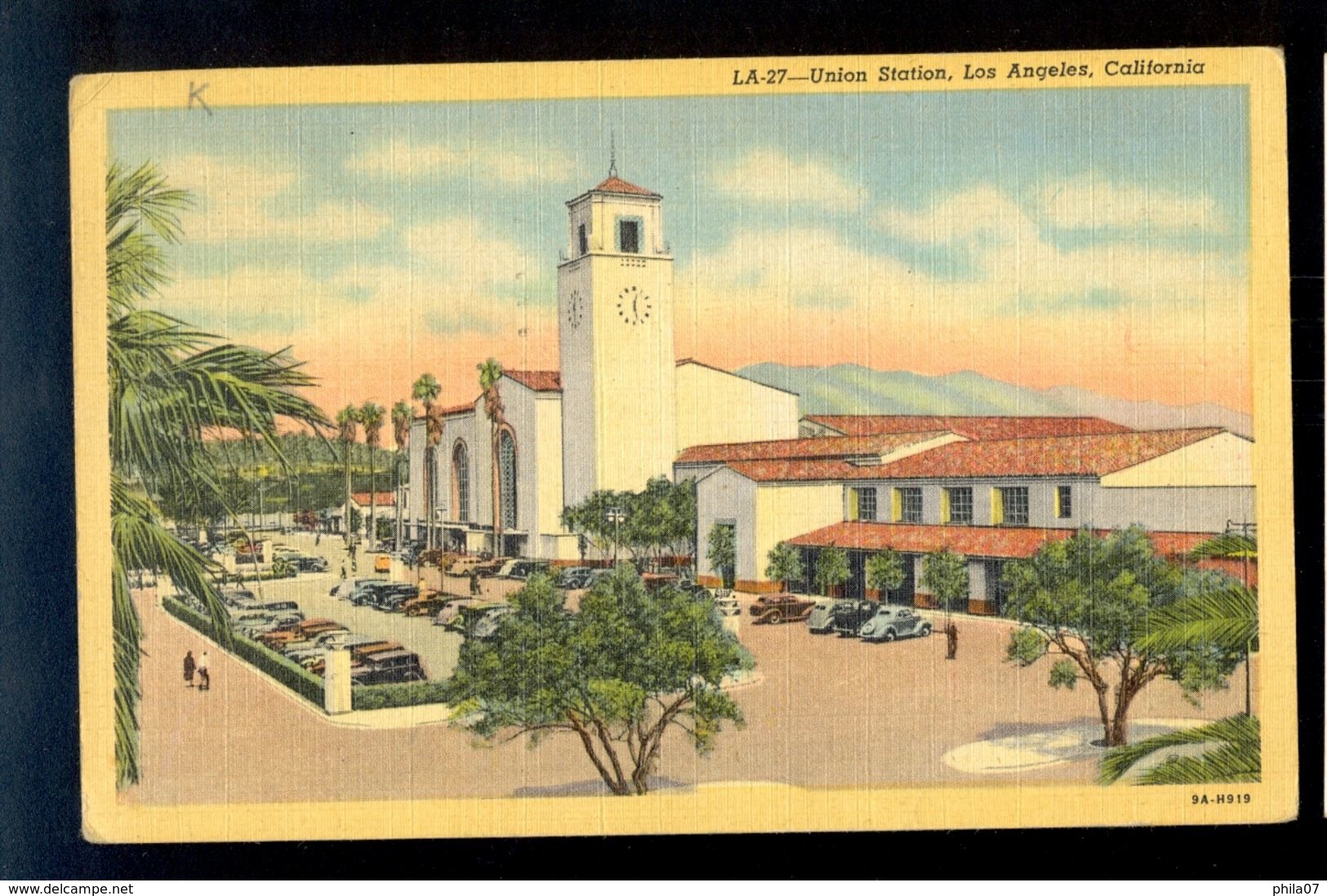 LA-27 - Union Station, Los Angeles, California / Postcard Circulated, 2 Scans - Los Angeles