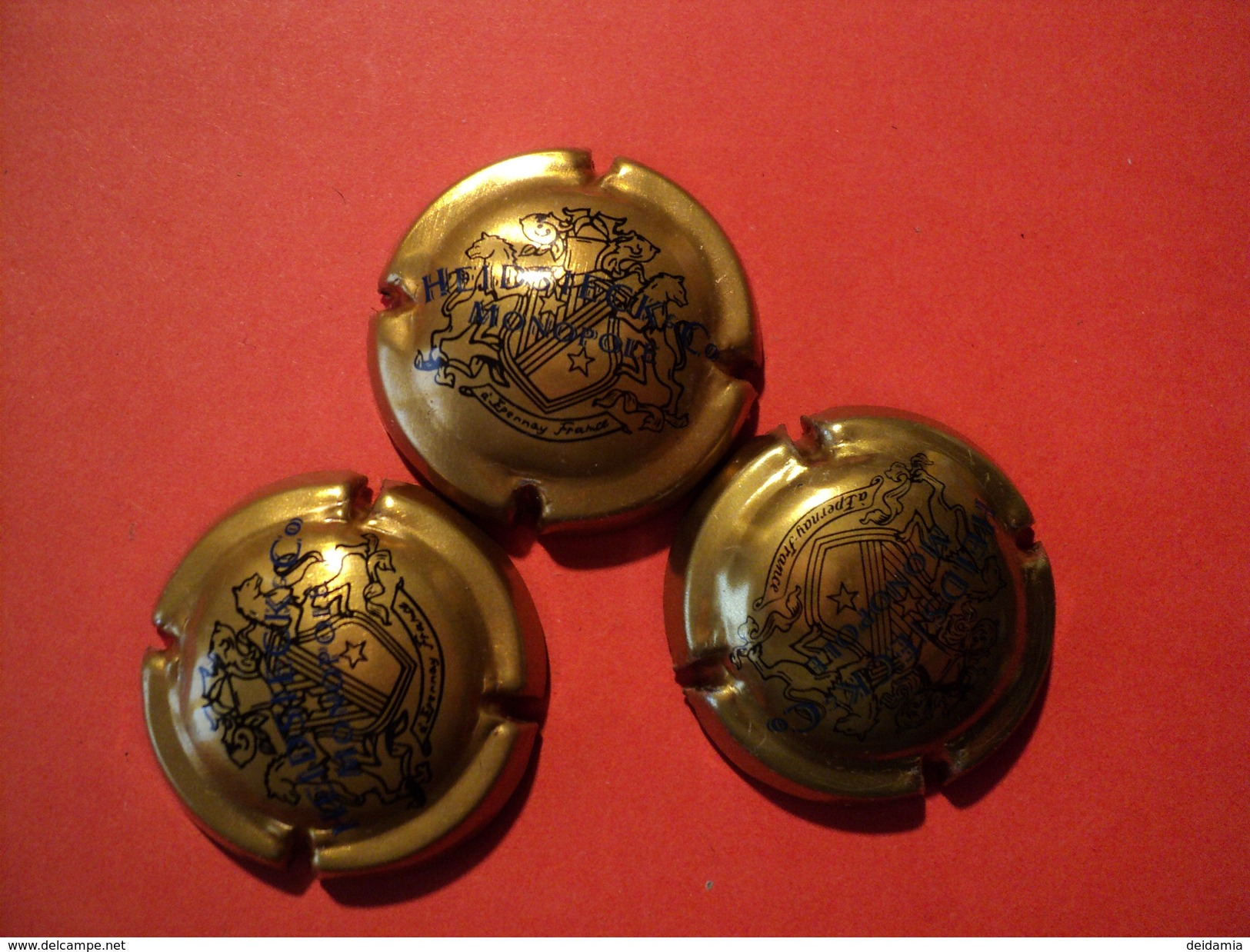 LOT DE 3 CAPSULES DE MUSELET DE CHAMPAGNE HEIDSIECK CO. EPERNAY - Heidsieck, Charles