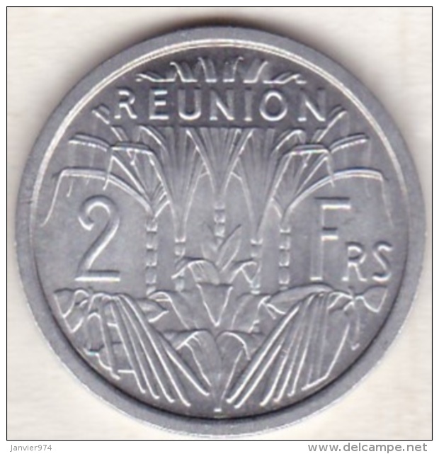 ILE DE LA REUNION. 2 FRANCS 1973 . ALUMINIUM . - Riunione