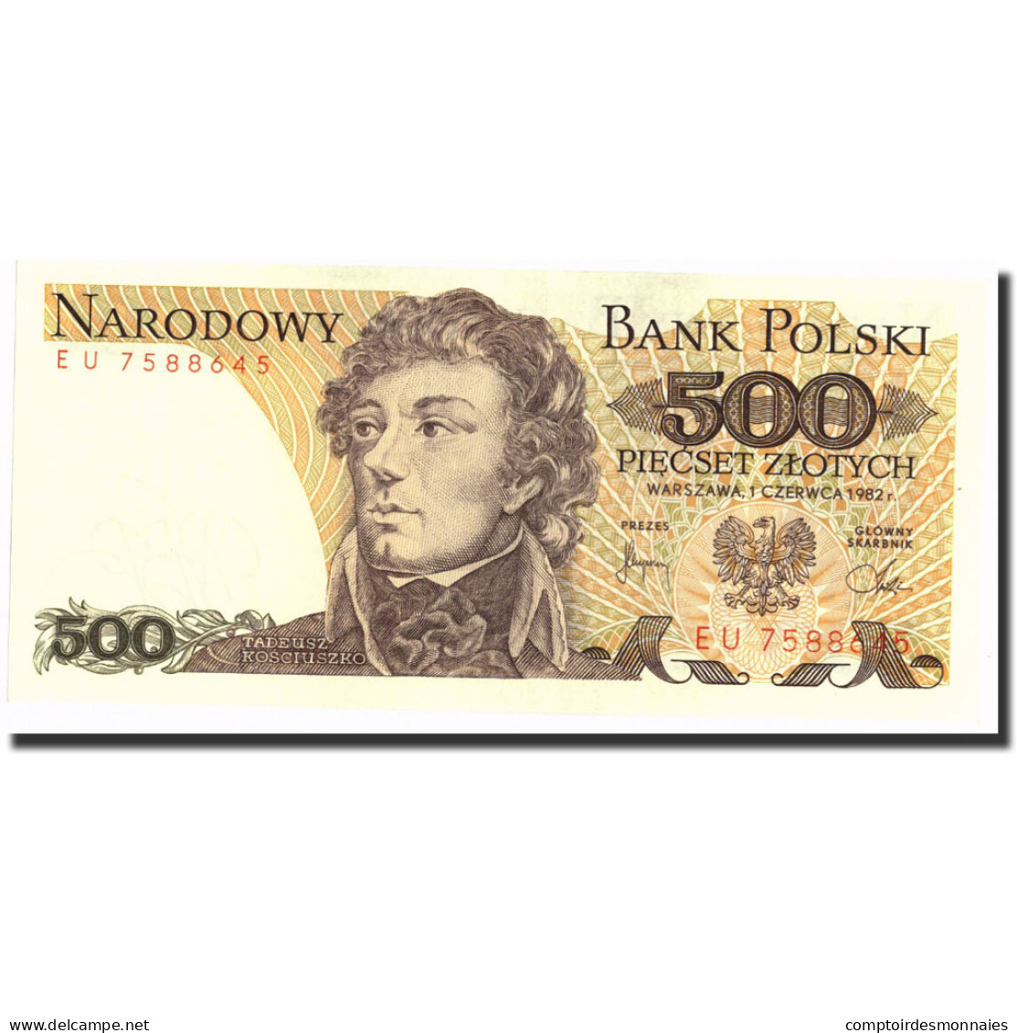 Billet, Pologne, 500 Zlotych, 1982, 1982-06-01, KM:145d, SUP - Polen