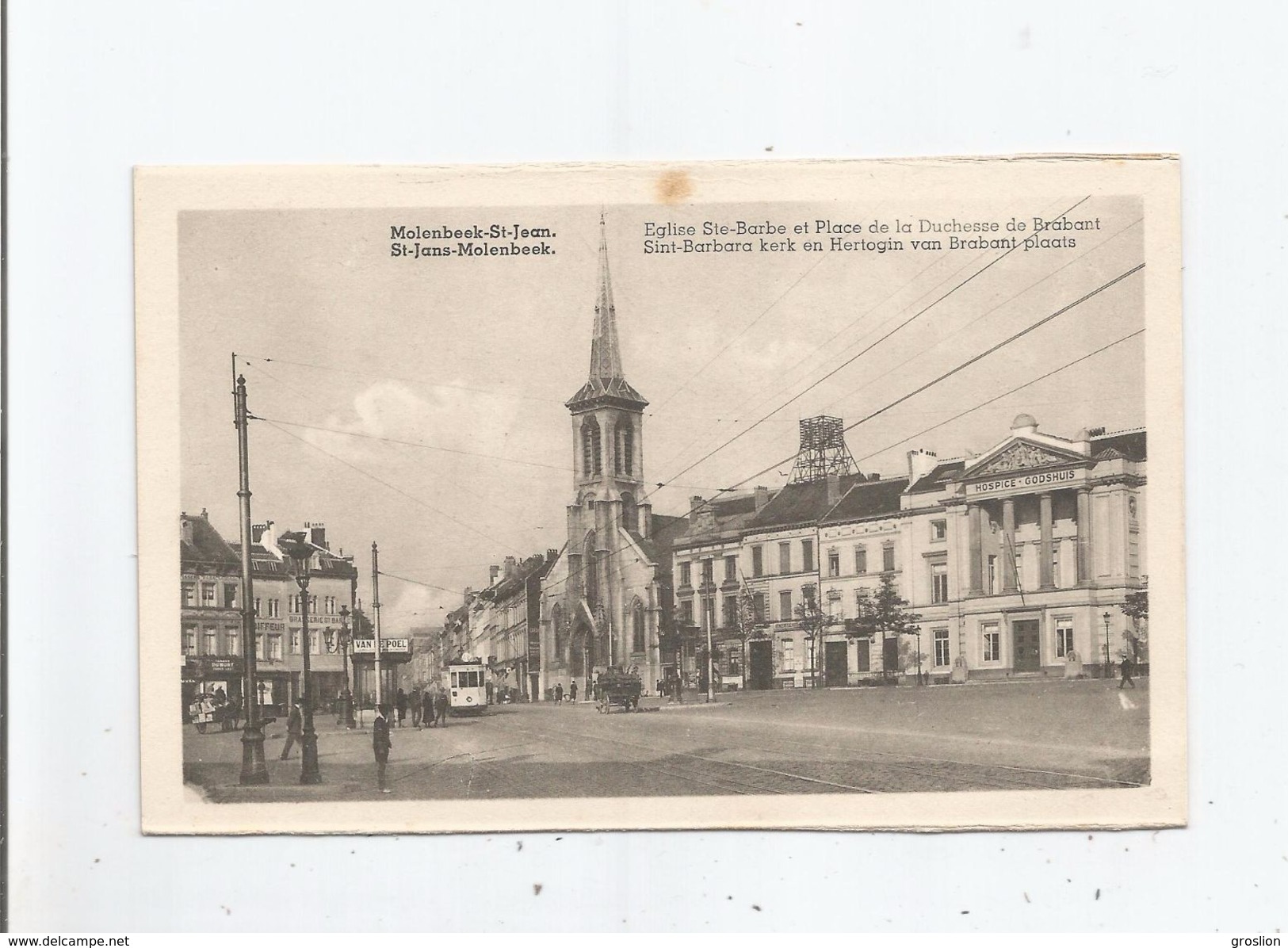 MOLENBEEK ST JEAN (ST JANS MOLENBEEK) EGLISE STE BARBE ET PLACE DE LA DUCHESSE DE BRABANT - St-Jans-Molenbeek - Molenbeek-St-Jean